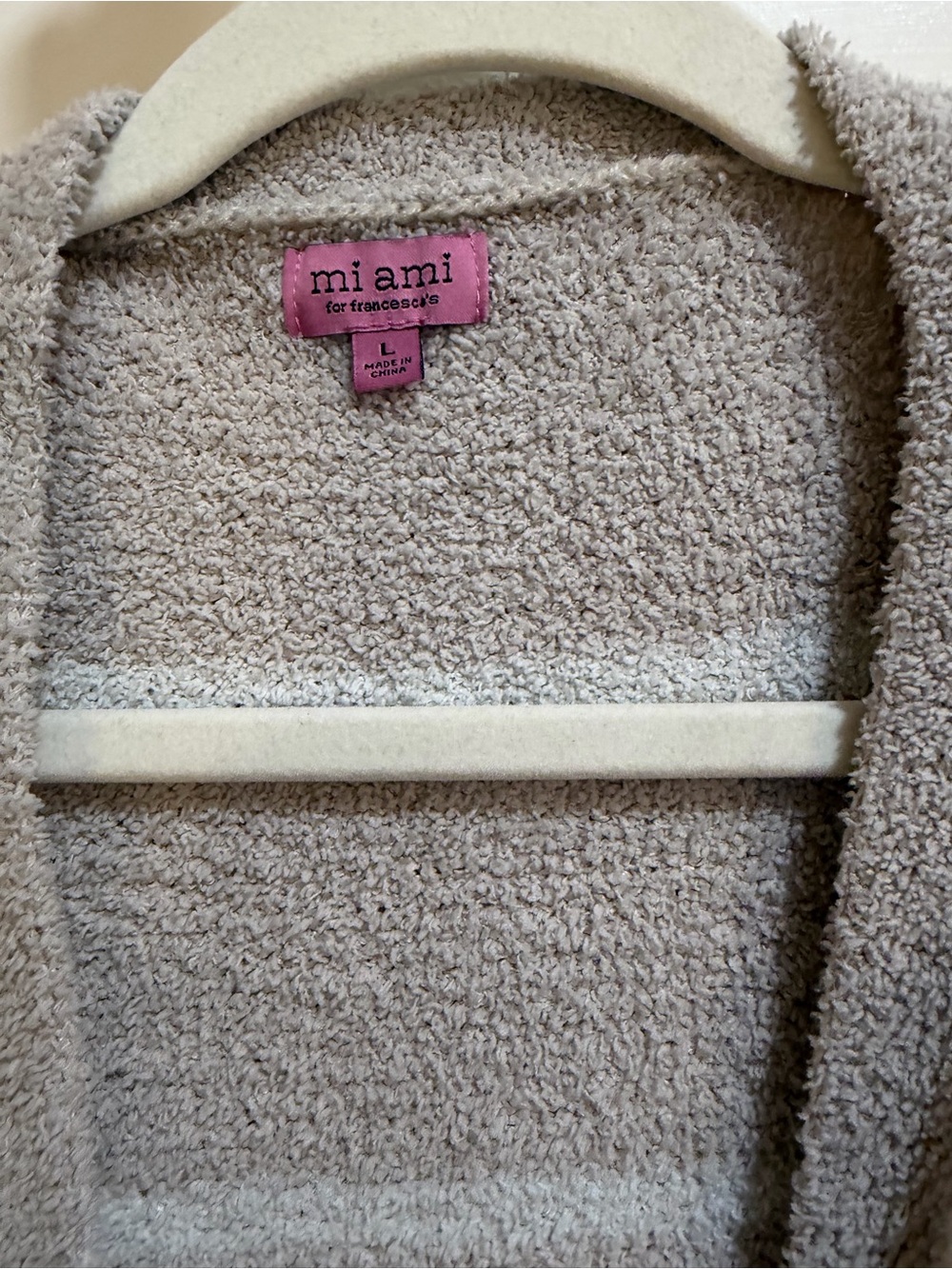 miami Cream and White Striped Open-Front Cardigan - Picture 3 of 6